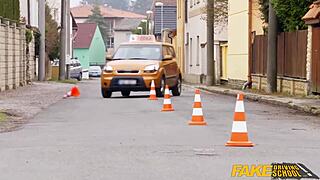 स्थल#1 वीडियो के लिए: Fake driving instructor abuses European MILF
